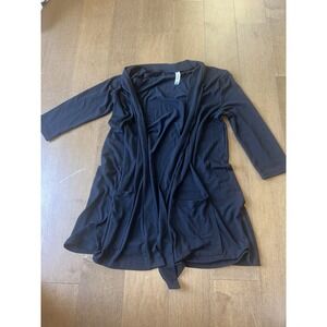Zenana Premium Black Cardigan With Pockets Size Small